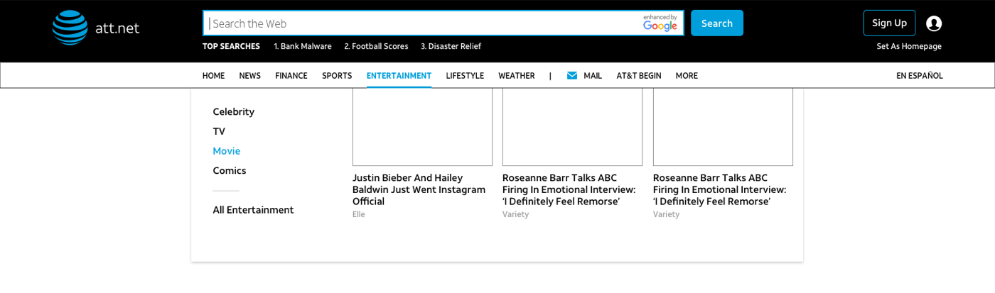 Dropdown with content cards
