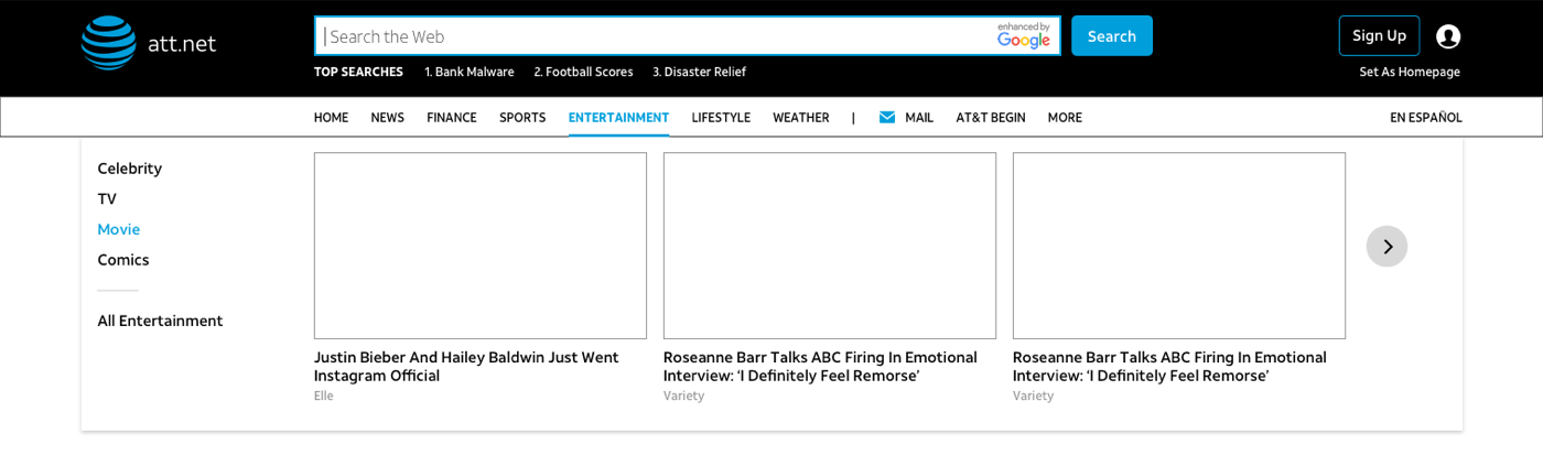 Dropdown with content cards v3