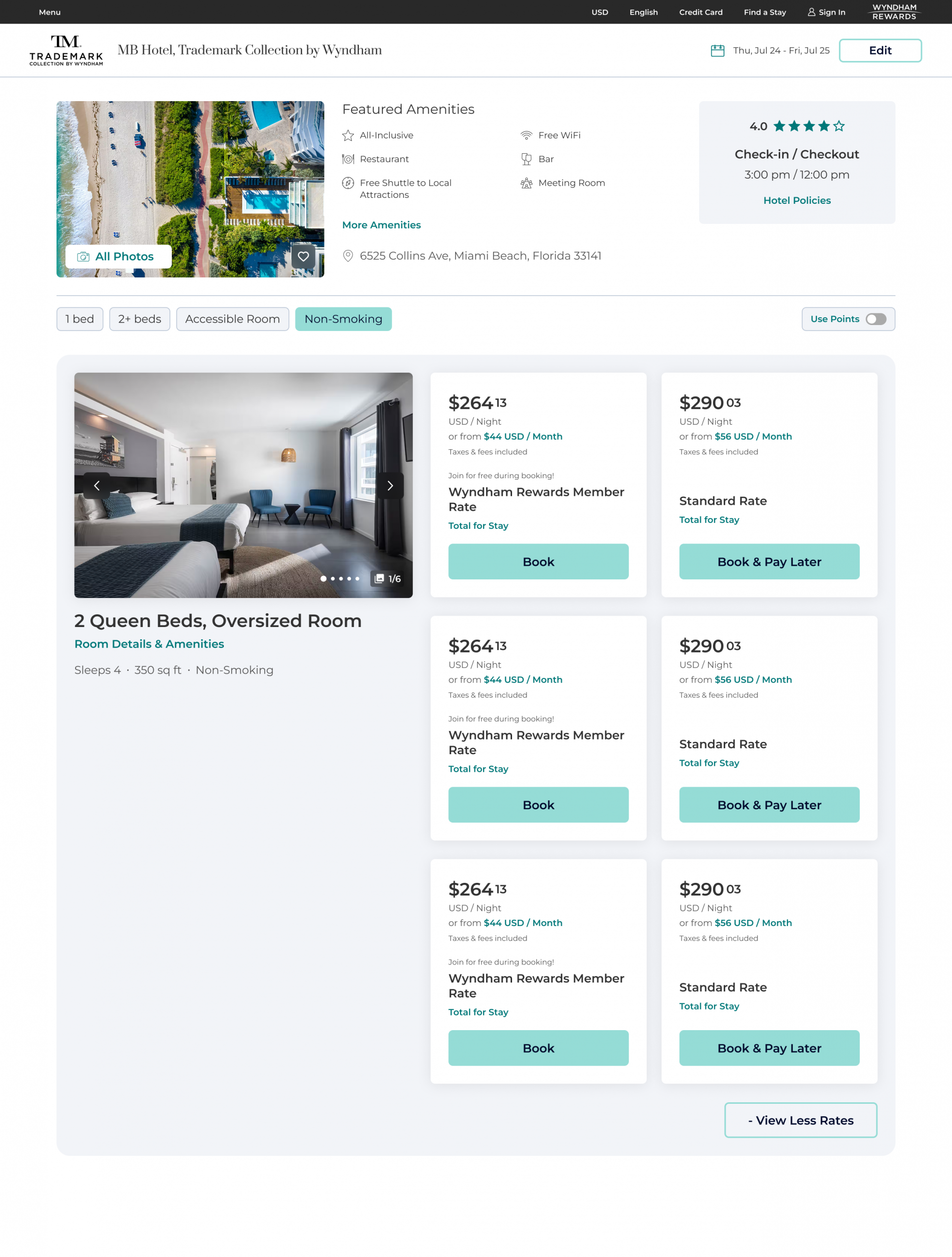 Card-based redesign, expanded view