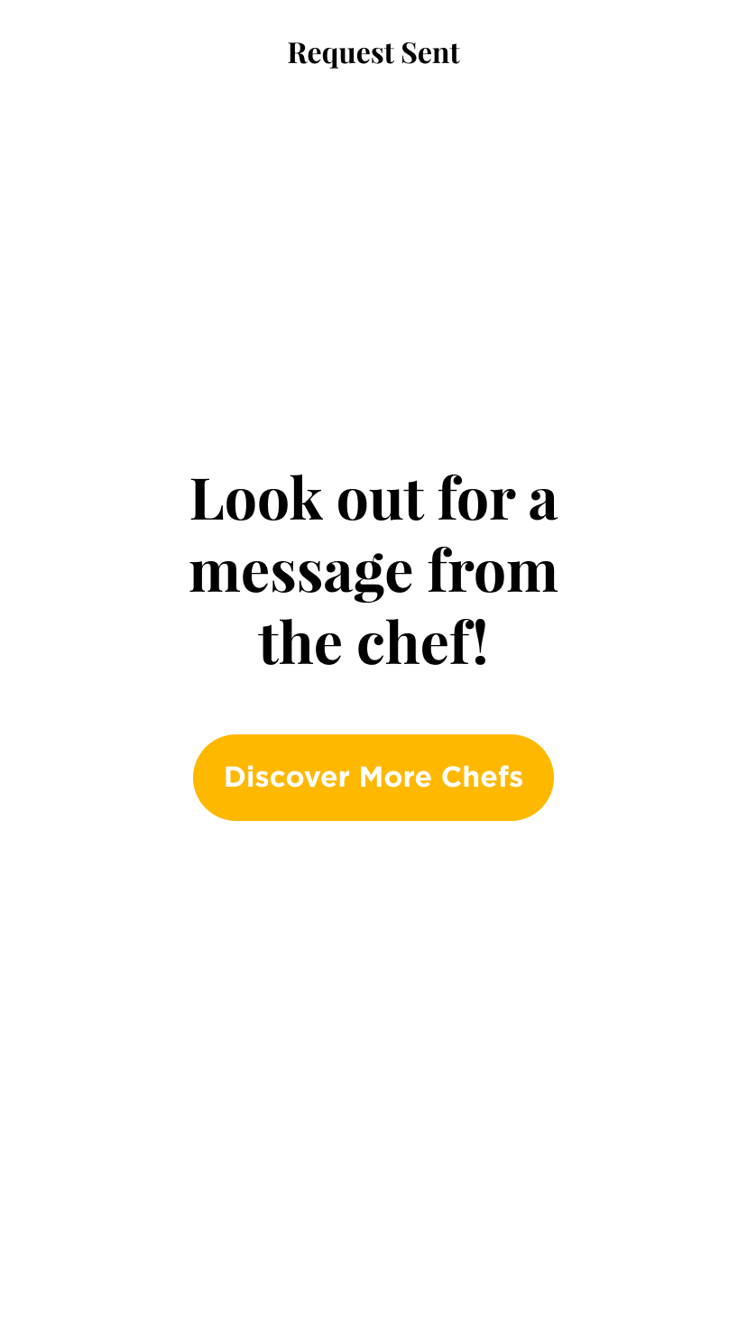 Request sent confirmation