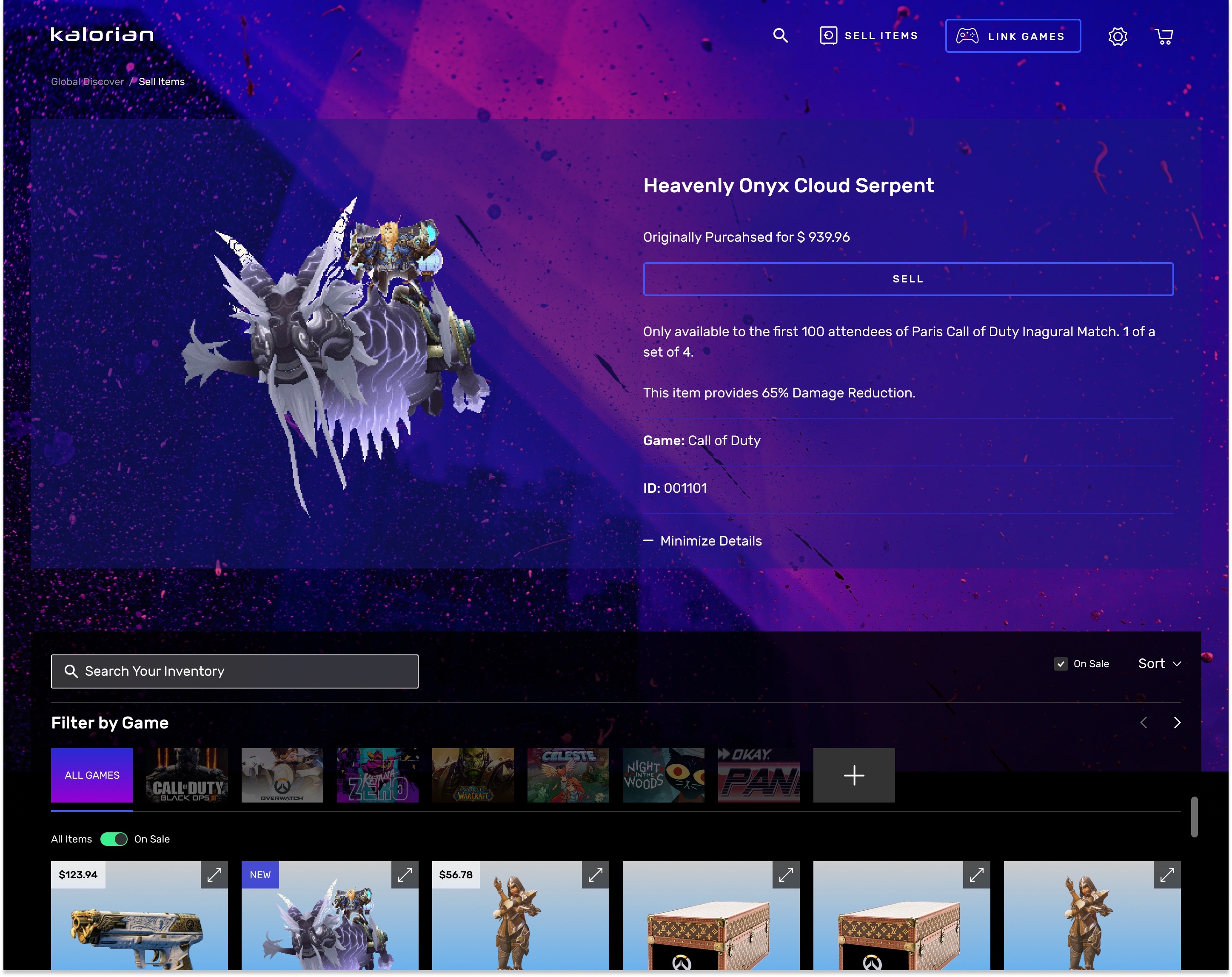 Early expanded selling view