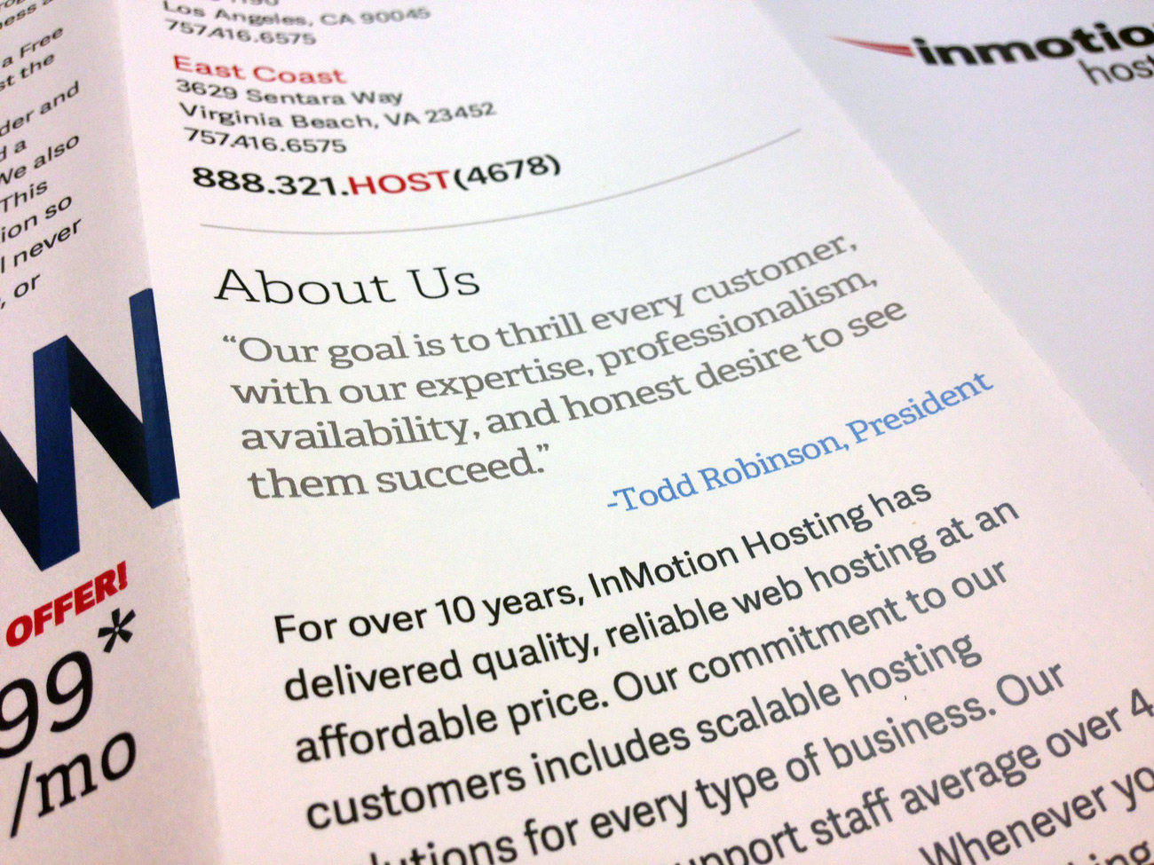 Brochure closeup
