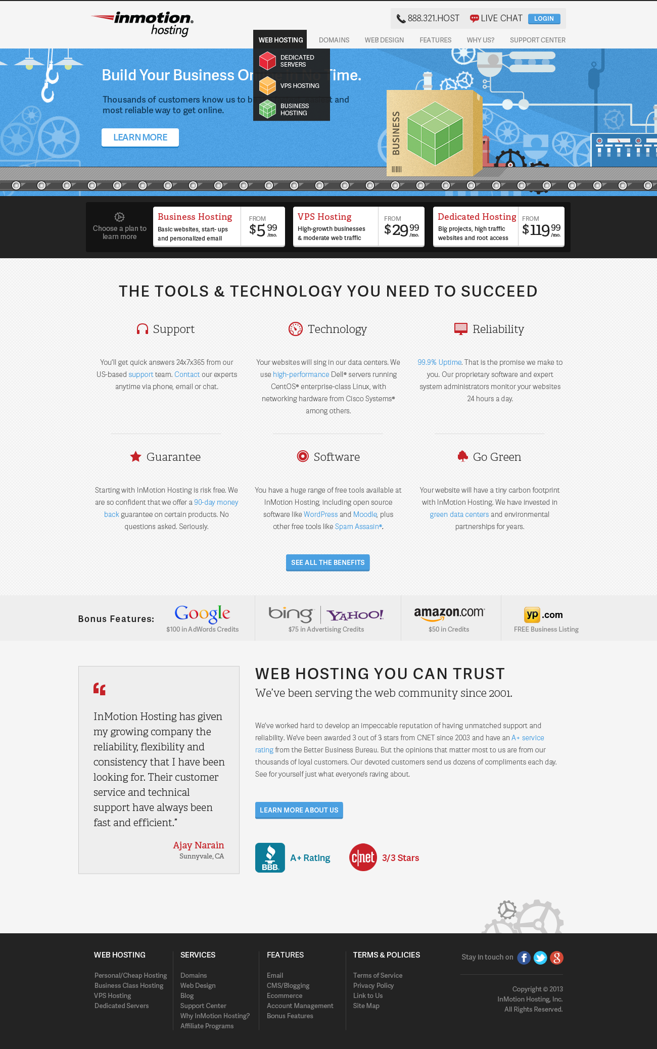InMotion homepage