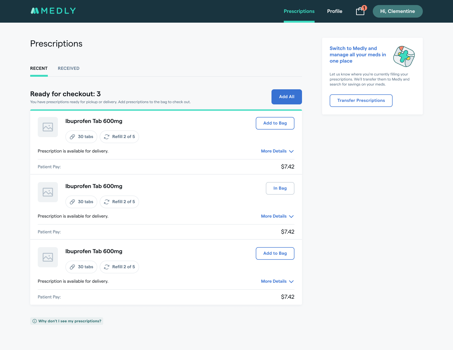 Final prescriptions design